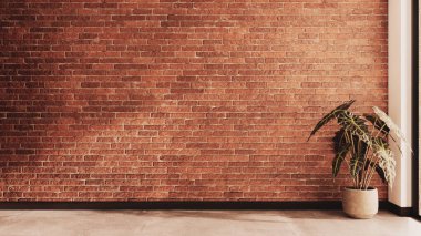 Büyük lüks, modern, parlak iç mekan. Oturma odası tasviri 3D canlandırma.