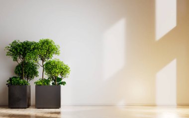 Büyük lüks, modern, parlak iç mekan. Oturma odası tasviri. 3D rengarenk resim.