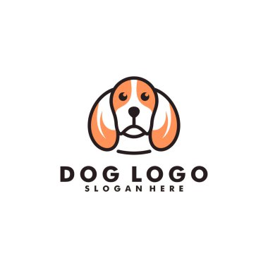 Köpek logosu tasarımı, Hayvan kafası logoti vektörü