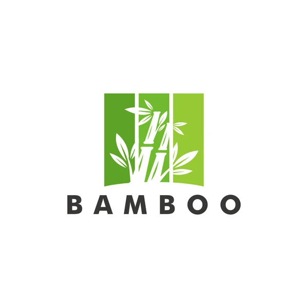Plantilla Logotipo Bambú Diseño Icono Bosque Naturaleza Vector — Vector de stock