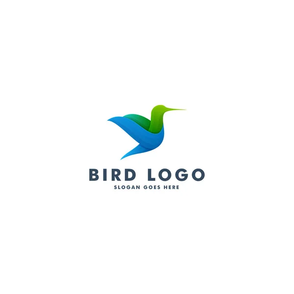 Diseño Del Logotipo Del Pájaro Animal Icono Símbolo Vector Ilustración — Archivo Imágenes Vectoriales