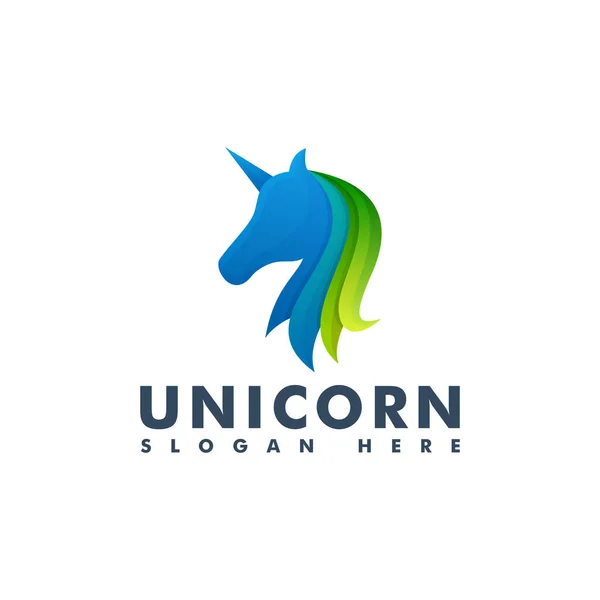 Logotipo Mascota Unicornio Animal Cabeza Icono Vector Ilustración — Vector de stock