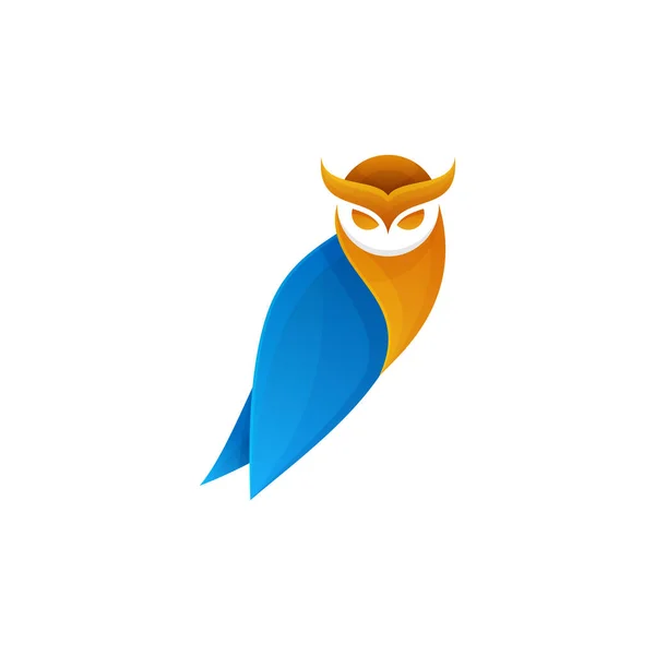Uil Mascotte Logo Ontwerp Dier Pictogram Vector Logotype — Stockvector