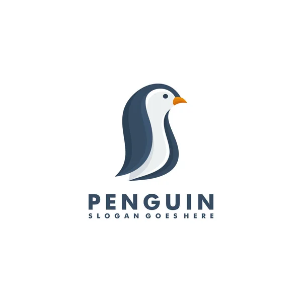 Diseño Del Logotipo Del Pingüino Animal Icono Símbolo Vector Ilustración — Vector de stock