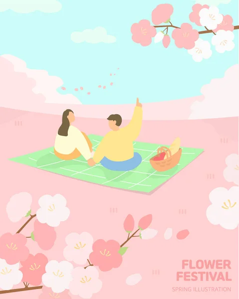 Taze Bahar Manzarası Çizimi