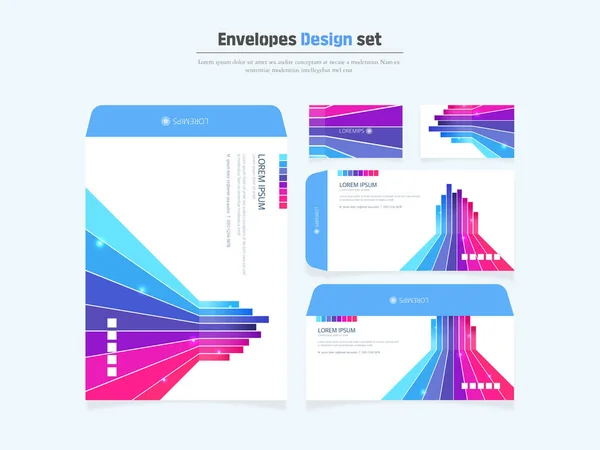 Diseño Sobres Tarjetas Visita Altamente Utilizado — Archivo Imágenes Vectoriales