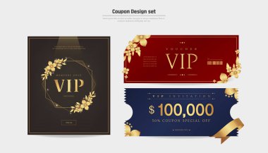 Premium Gold Mood VIP Invitation Coupon clipart