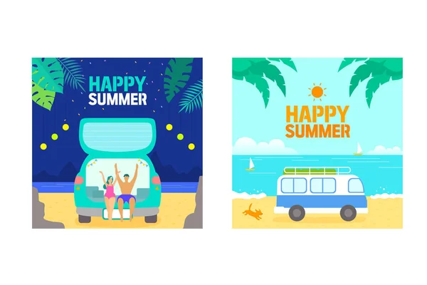 Summer Event Web Banner Collection — ストックベクタ