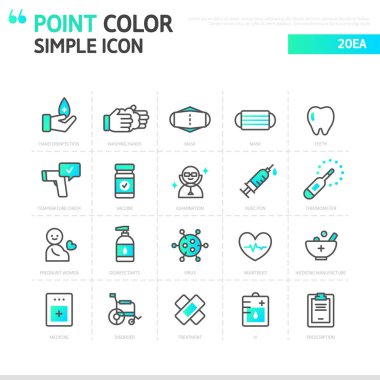 Gradyan nokta rengi basit Tıbbi simge