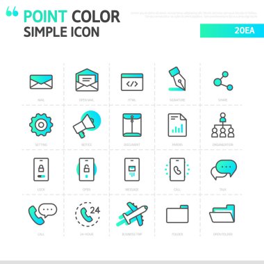 Gradyan nokta rengi basit iş simgesi