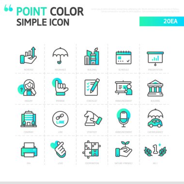 Gradyan nokta rengi basit iş simgesi