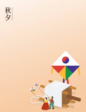 Chuseok Hangawi Minimum Arkaplan Tasarımı