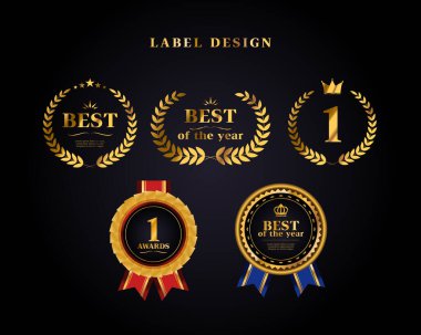 Premium Altın Etiket Şablonu