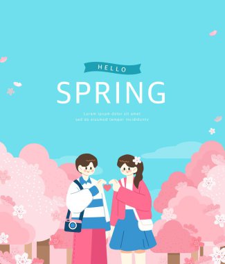 Mutlu Bahar Çiçeği Arkaplanı