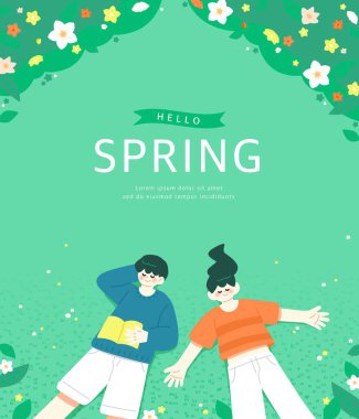 Mutlu Bahar Çiçeği Arkaplanı