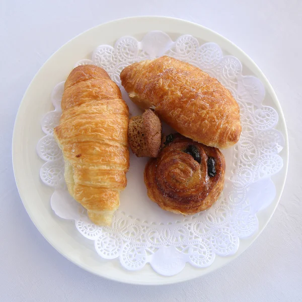 Breakfast pastry plate — Stockfoto