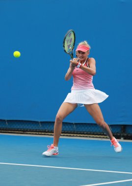 Junior tenis oyuncusu Dayana Yastremska Ukrayna 4 maç Avustralya Açık 2016 yuvarlak onu sırasında eylem