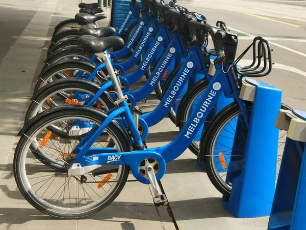 Estação de compartilhamento de bicicleta de Melbourne — Fotografia de Stock