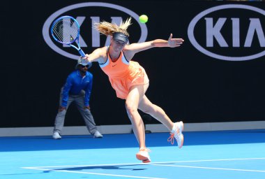 Beş kez Grand Slam Serena Williams Avustralya Açık 2016 adlı karşı çeyrek final maçında sırasında eylem Maria Sharapova Rusya'nın şampiyonu