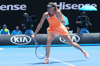 Beş kez Grand Slam Serena Williams Avustralya Açık 2016 adlı karşı çeyrek final maçında sırasında eylem Maria Sharapova Rusya'nın şampiyonu