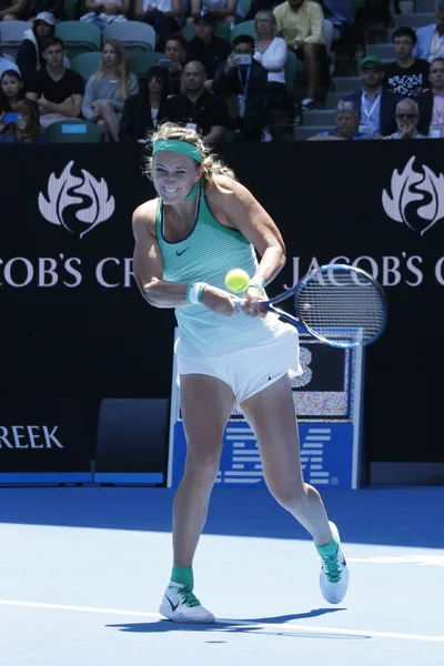 La championne du Grand Chelem Victoria Azarenka de Biélorussie en action lors de son quatrième match à l'Open d'Australie 2016 — Photo