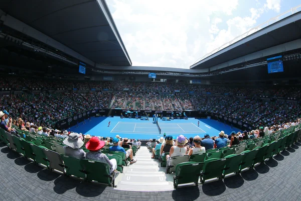 Rod Laver arena tijdens de Australian Open 2016 wedstrijd in Australische tennis center in Melbourne Park — Stockfoto
