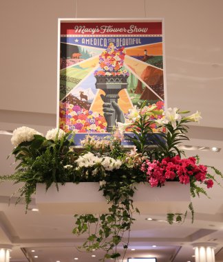 Macy's Herald Meydanı'nda ünlü Macy's yıllık çiçek Fuarı'nda 