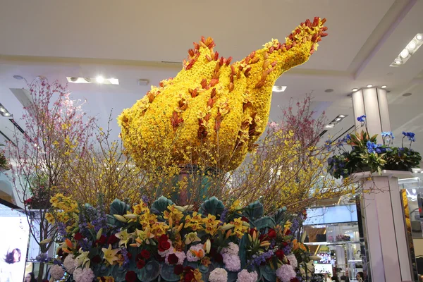 "America the beautiful" theme flower decoration during famous Macy's Annual Flower Show — Stock Photo, Image