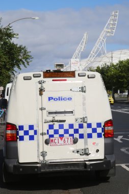 Victoria polis güvenlik Olympic Park Melbourne, Avustralya Açık 2016 sırasında sağlama