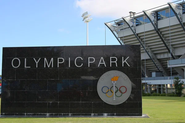 Firma en Olympic Park en Melbourne, Australia — Foto de Stock