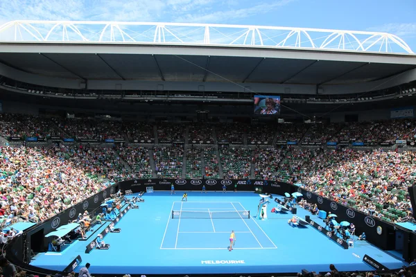 Rod Laver arena during Australian Open 2016 match at Australian tennis center in Melbourne Park Stock Picture