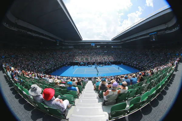 Rod Laver arena under Australian Open 2016 match på Australian tenniscenter i Melbourne Park — Stockfoto