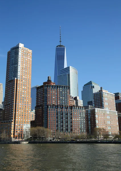 Aşağı Manhattan ufuk çizgisi manzarası — Stok fotoğraf