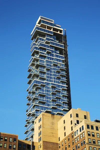 Nearly completed 60-story building a k a the Jenga Tower at 56 Leonard Street in Tribeca, Lower Manhattan — Stock Photo, Image