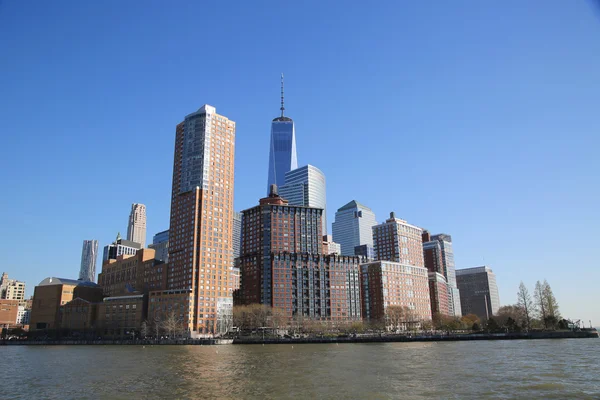 Lower Manhattan skyline panorama — Stock Photo, Image