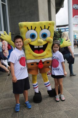 Alınan resimler Spongebob Squarepants ile Avustralyalı Tenis Merkezi Avustralya Açık 2016 sırasında Avustralyalı Tenis fanlar