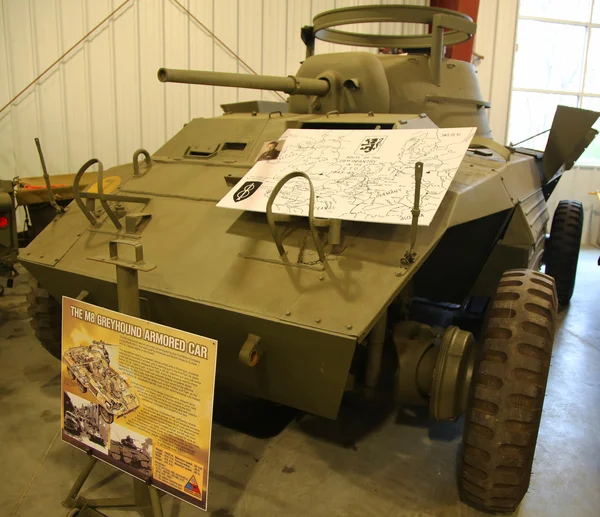 M8 Greyhound armored car at the Museum of American Armor — Stock Photo, Image