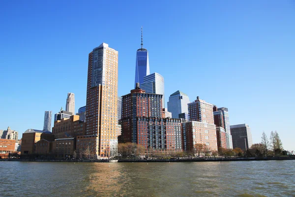 Lower Manhattan skyline panorama — Stock Photo, Image