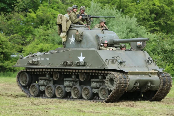 Amerikan Zırh Müzesi'ndeki M4 Sherman tankı — Stok fotoğraf