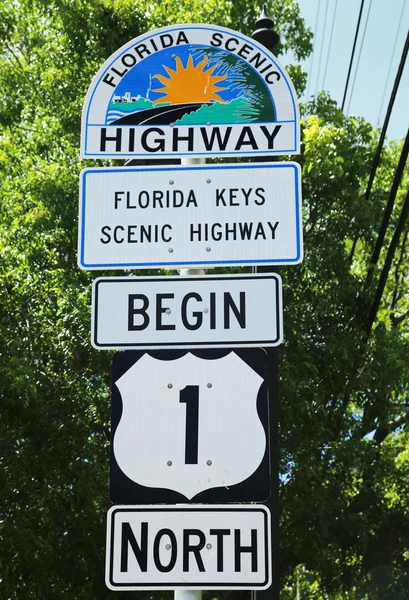 Mile Zero znamení v Key West na Floridě — Stock fotografie