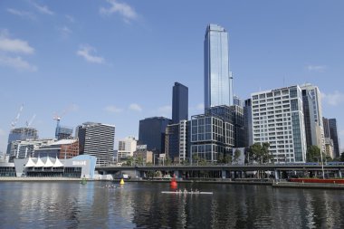  Melbourne manzarası ve Yarra Nehri Panoraması