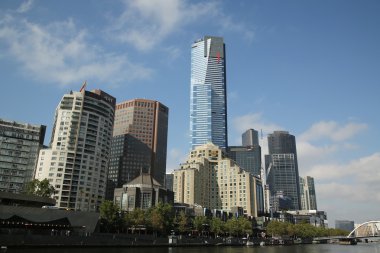  Melbourne manzarası ve Yarra Nehri Panoraması