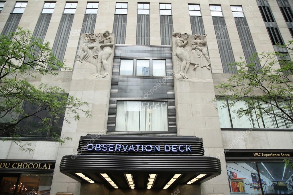 Die Beruhmten Rockefeller Center Beobachtung Schreibtisch In