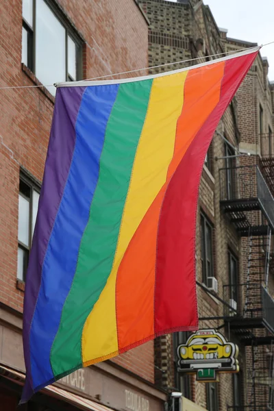 Rainbow flag at Greenwich Village in New York City — Stock Photo, Image