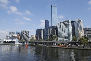 Melbourne manzarası ve Yarra Nehri Panoraması