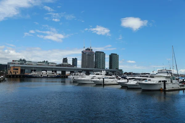 Мельбурн місто Марина на Docklands на набережній міста, Мельбурн, Австралія — стокове фото