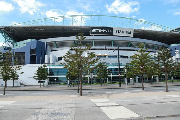 Etihad Stadium i den Docklands precinct i Melbourne, Victoria — Stockfoto