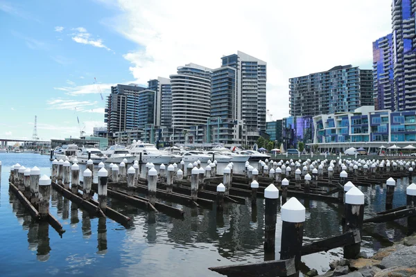 Melbourne city marina an den docklands in waterfront city, melbourne, australien — Stockfoto