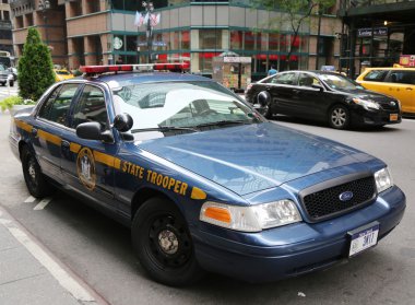 New York eyalet polisi güvenlik sağlayan Grand Central Station yakınındaki