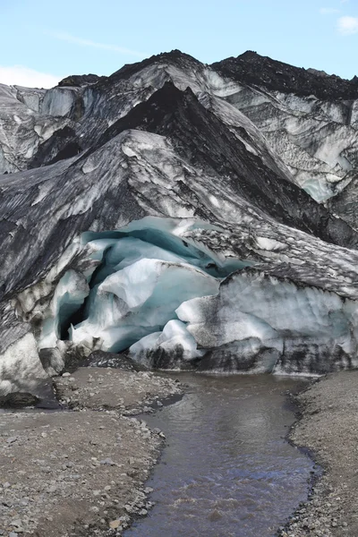 Solheimajokull 남쪽 아이슬란드의 빙하 — 스톡 사진